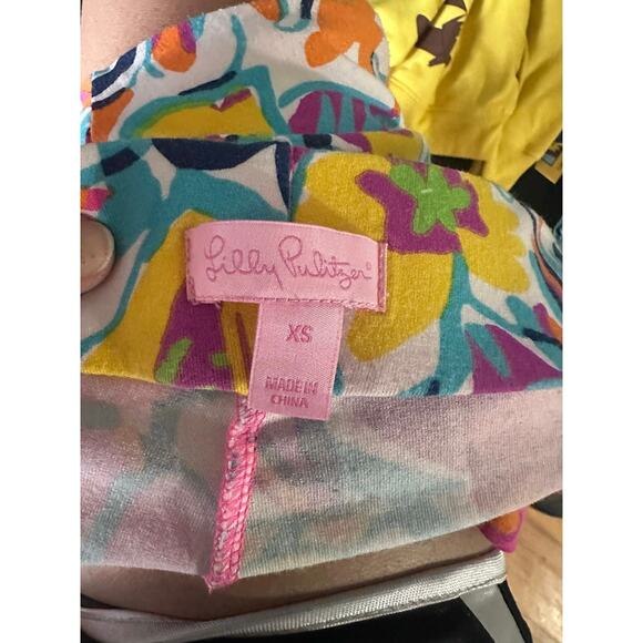 Lilly Pulitzer Georgia May Palazzo Pants – XS, Tropical Print Wide Leg - Picture 5 of 7